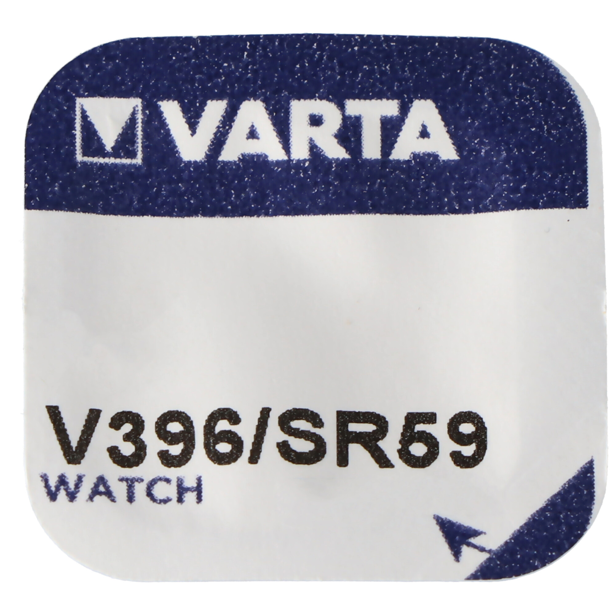 Varta Batteriepaket mit Text auf weißem und blauem Hintergrund.