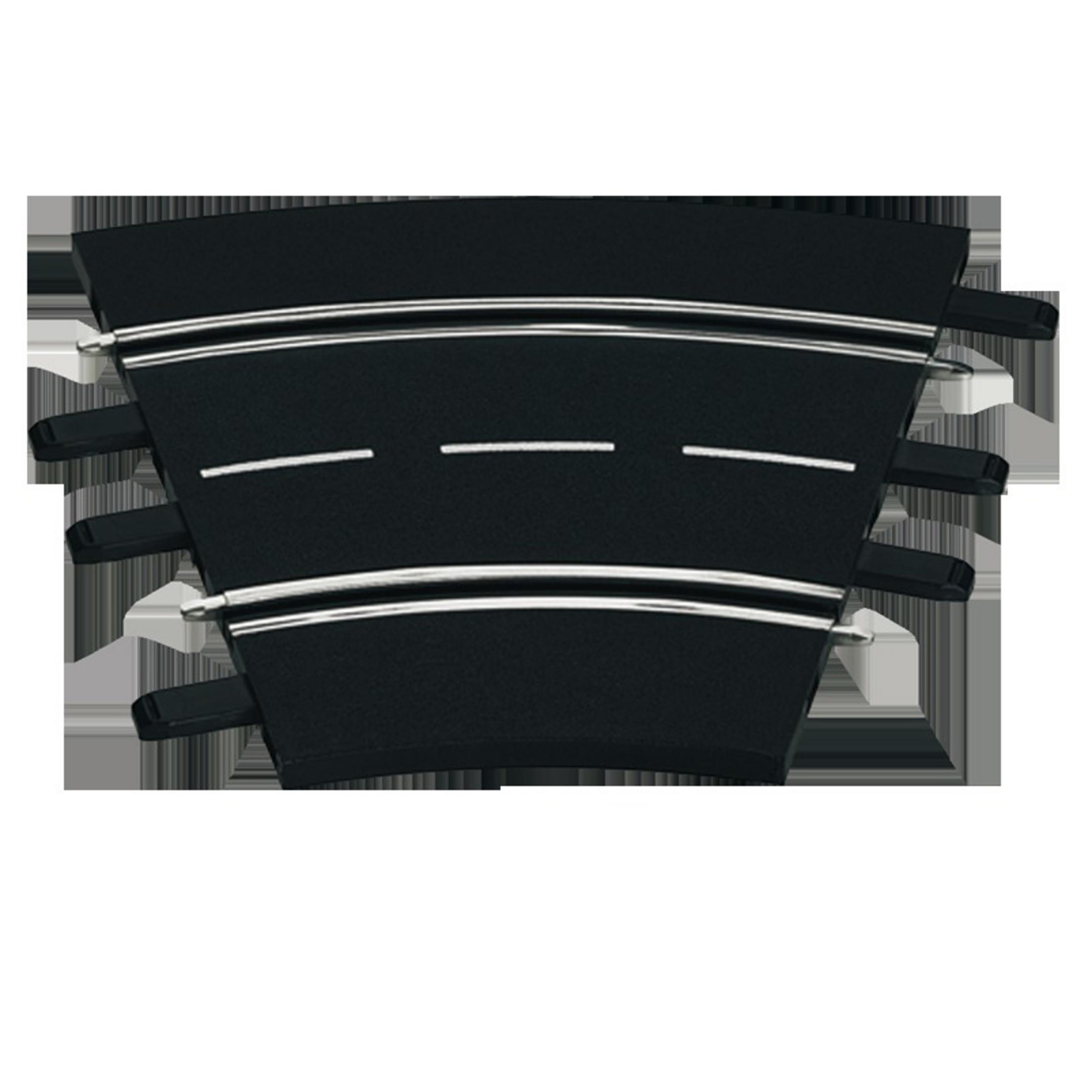 Pezzo di pista nero per un set di corse automobilistiche.