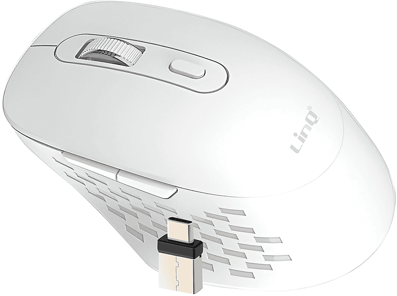 MOUSE LINQ W709, Collegamento x1 USB-C, forma ergonomica, Bianco ...