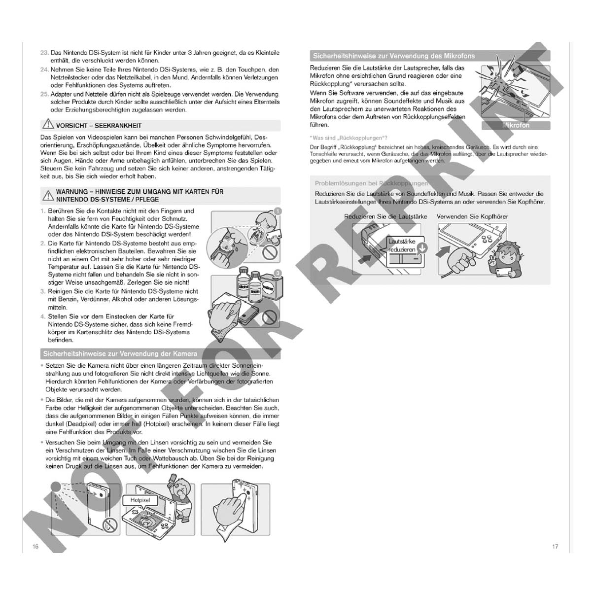Diagramme und Text auf weißem Hintergrund, bezogen auf Nintendo DS.