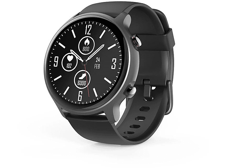 HAMA Hama Smartwatch Fit Watch 6910 GPS wasserdicht Herzfrequenz Smartwatch Acrylnitril-Butadien-Styrol (ABS), Polycarbonat (PC) Thermoplastische Polyurethane (TPU), Schwarz