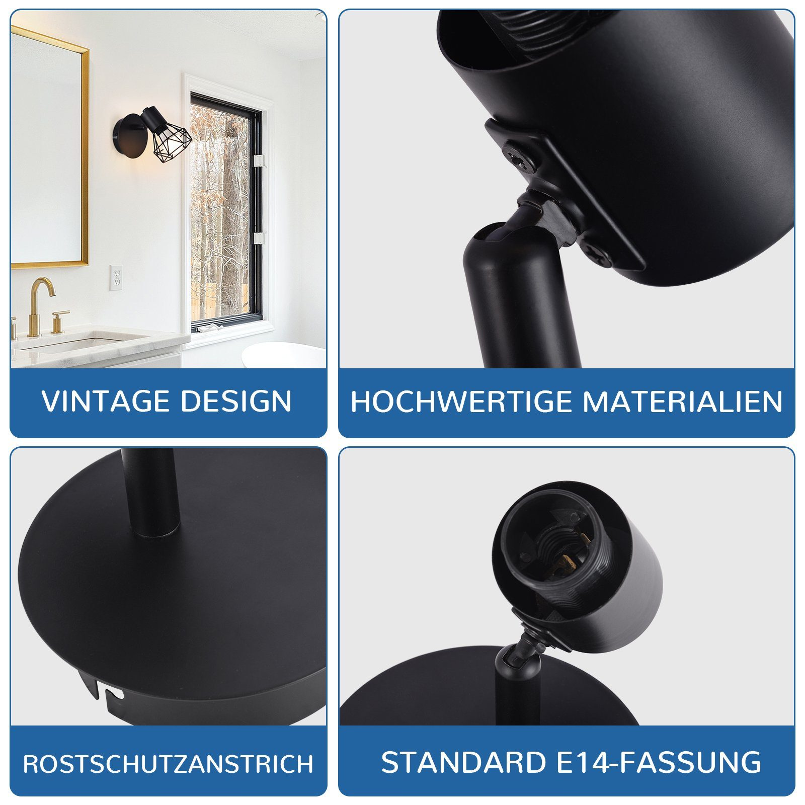 Zbliżenia czarnego reflektora z detalami jego konstrukcji i cech.