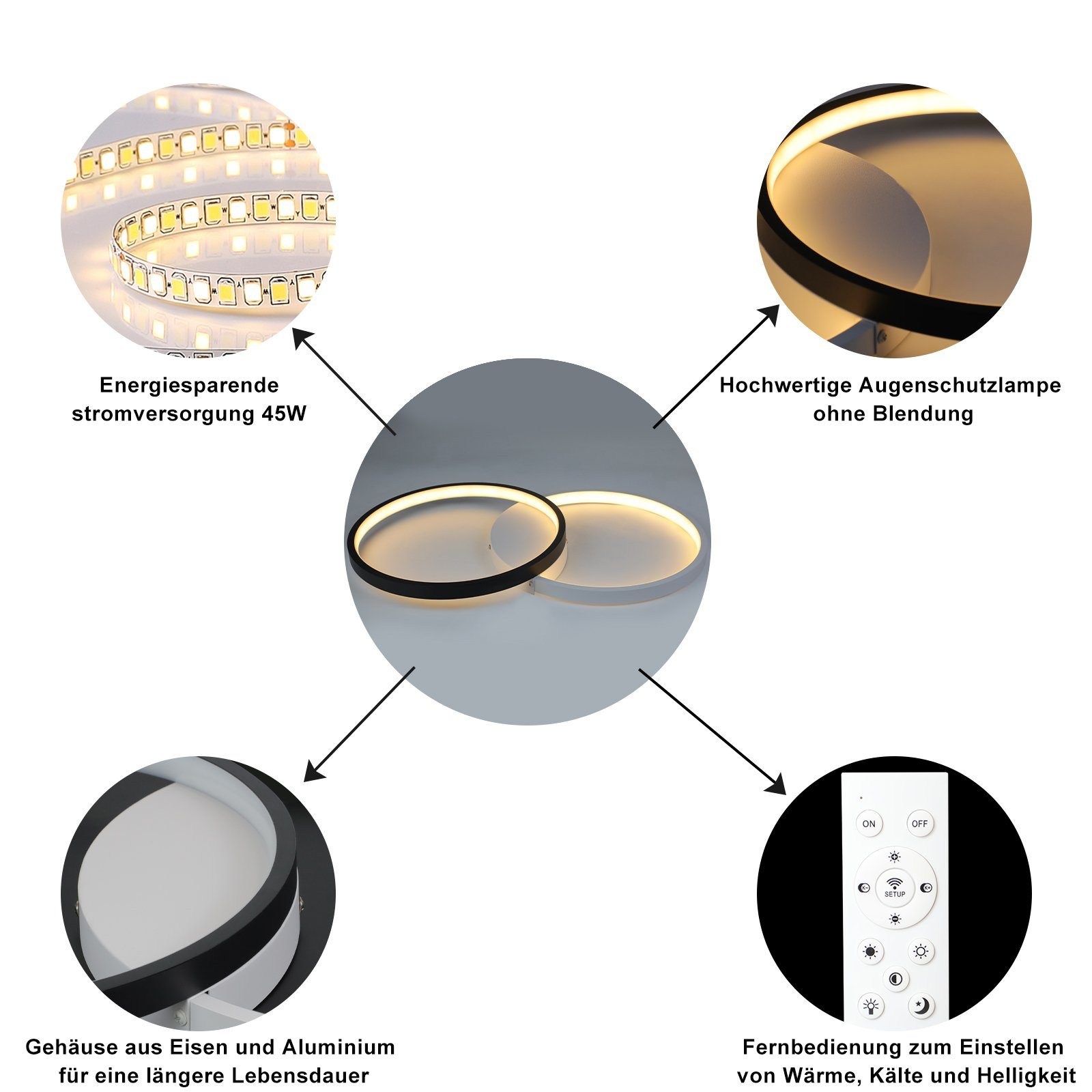 Lampa sufitowa o okrągłym kształcie, z cechami lampy.
