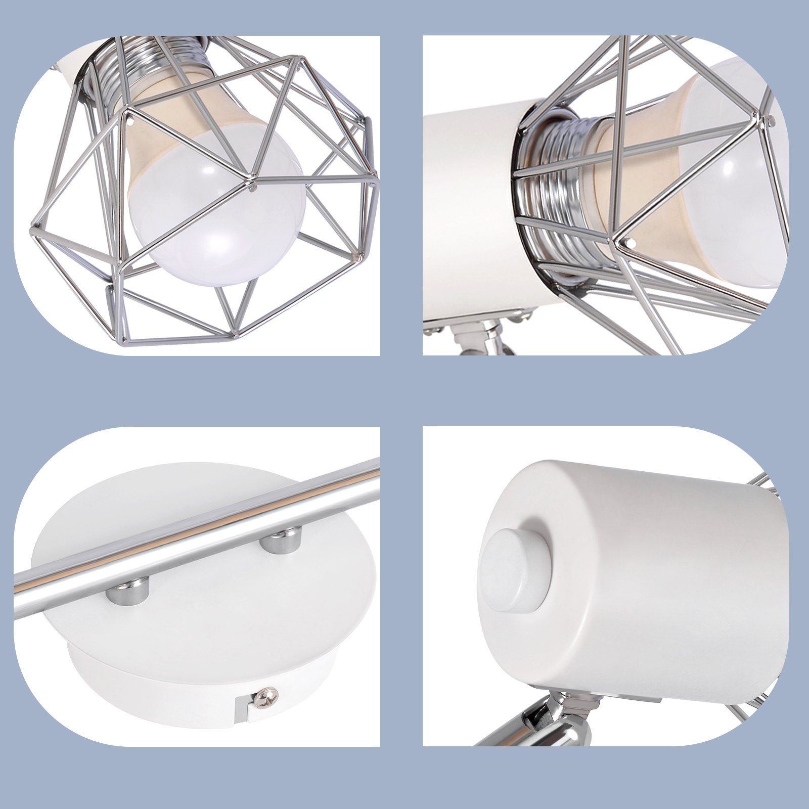 Zbliżenia nowoczesnej oprawy sufitowej.