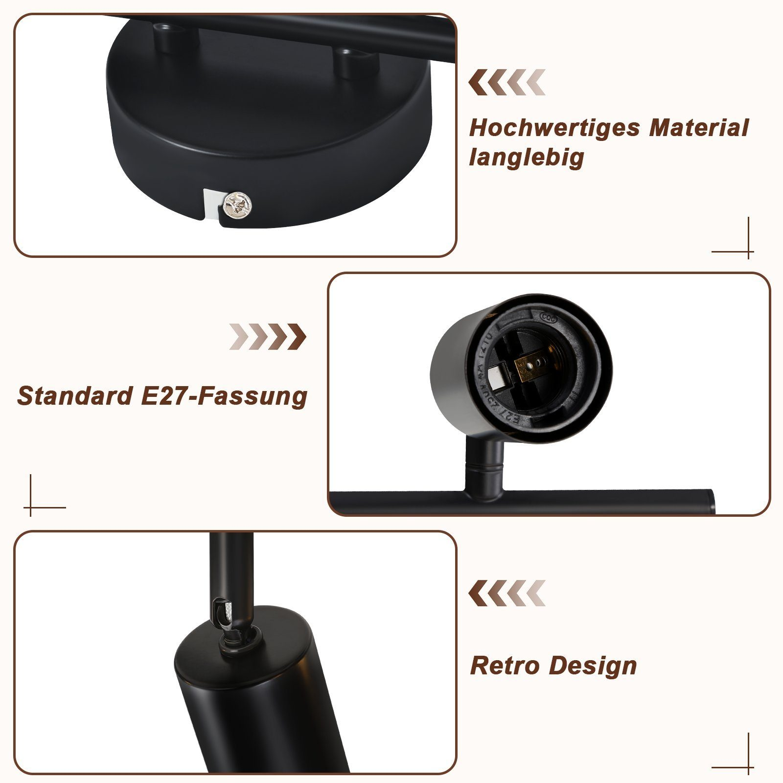 Zbliżenie czarnych metalowych podpór, z naciskiem na połączenia.