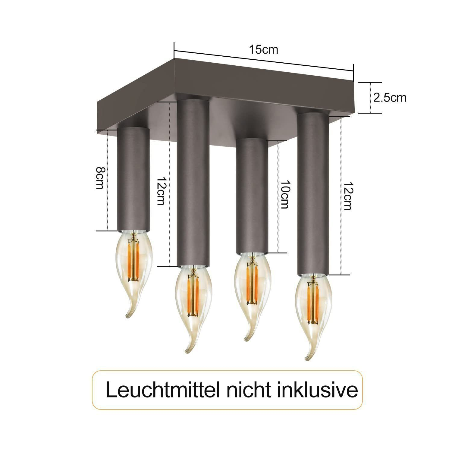 Un apparecchio di illuminazione a soffitto rettangolare con quattro luci sospese.