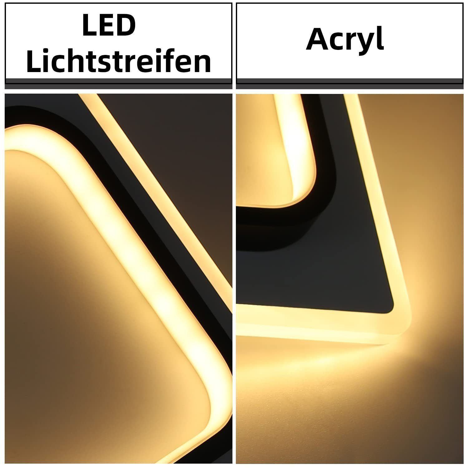 Primo piano di strisce luminose a LED e materiale acrilico in un'apparecchio a soffitto.