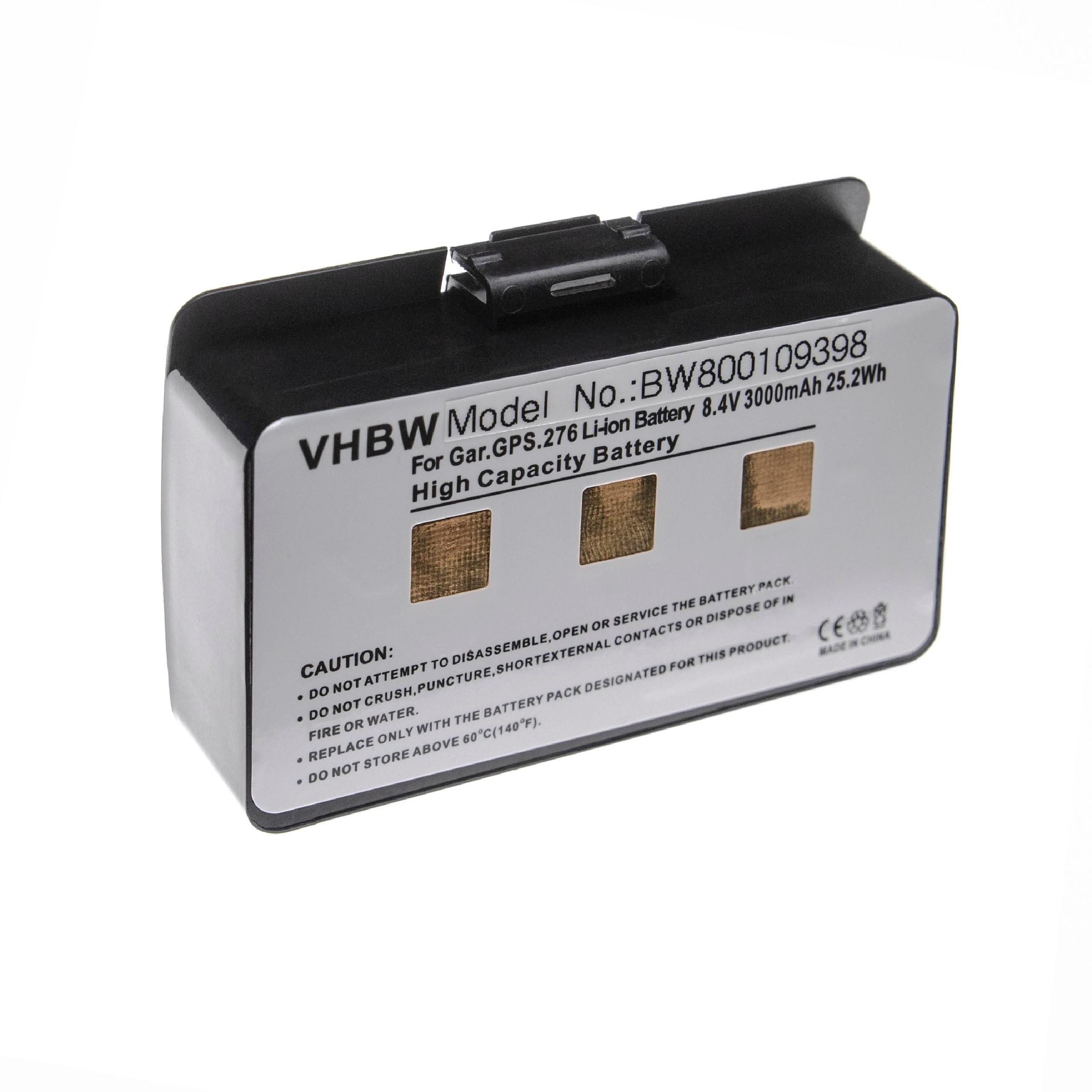 Ein schwarzes und silbernes Akku. Auf dem Etikett steht: VHBW, Modellnummer, Batterietyp.