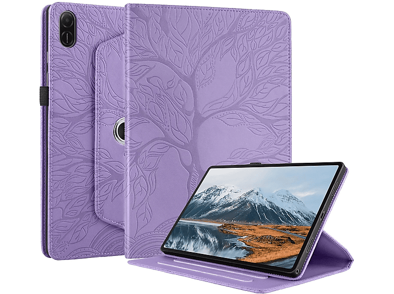 Für Huawei Tablet Motiv 360 Grad Rotation Tasche Kunst-Leder Hülle Etuis Cover e