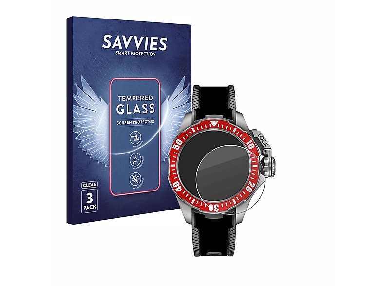 Savvies Panzer Schutz Glas für Armbanduhren (Kreisrund, ø