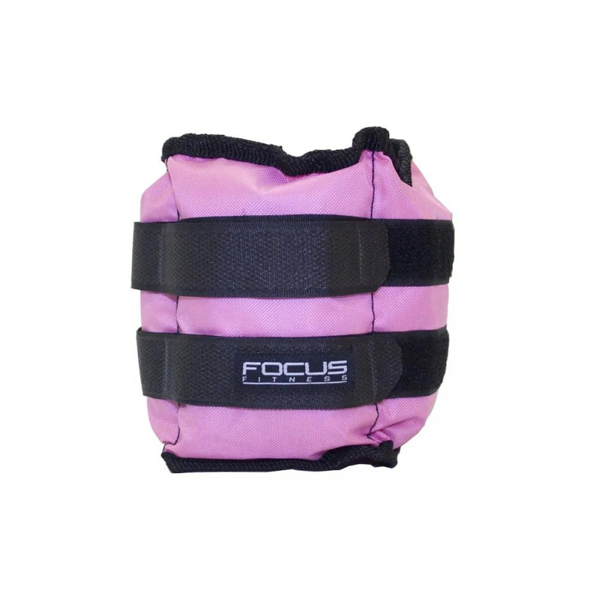Chevillières roses avec des sangles noires. 'FOCUS FITNESS' est écrit sur les sangles.