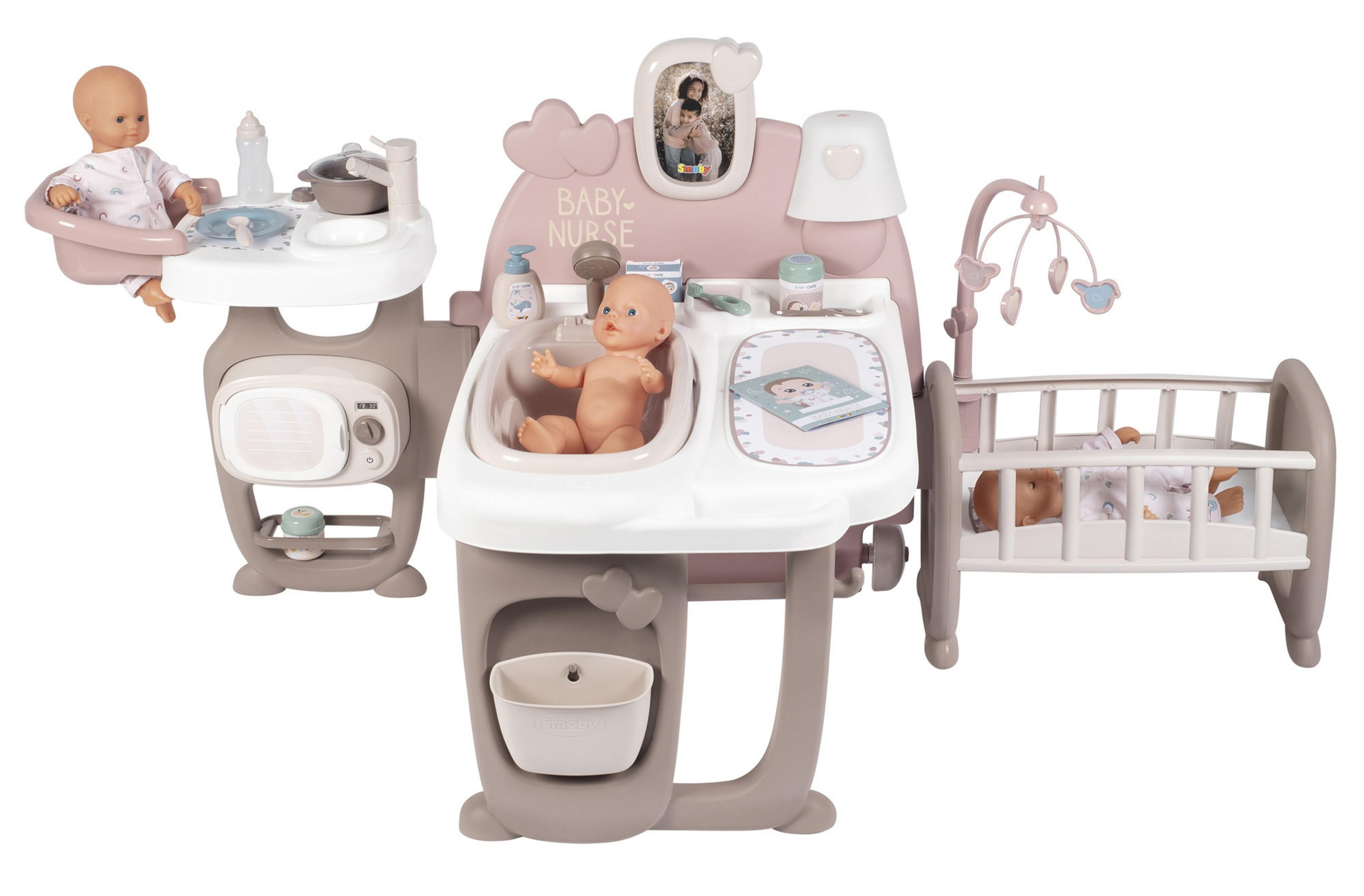 Ein Baby-Nurse-Spielset mit Babypuppen und Zubehör.