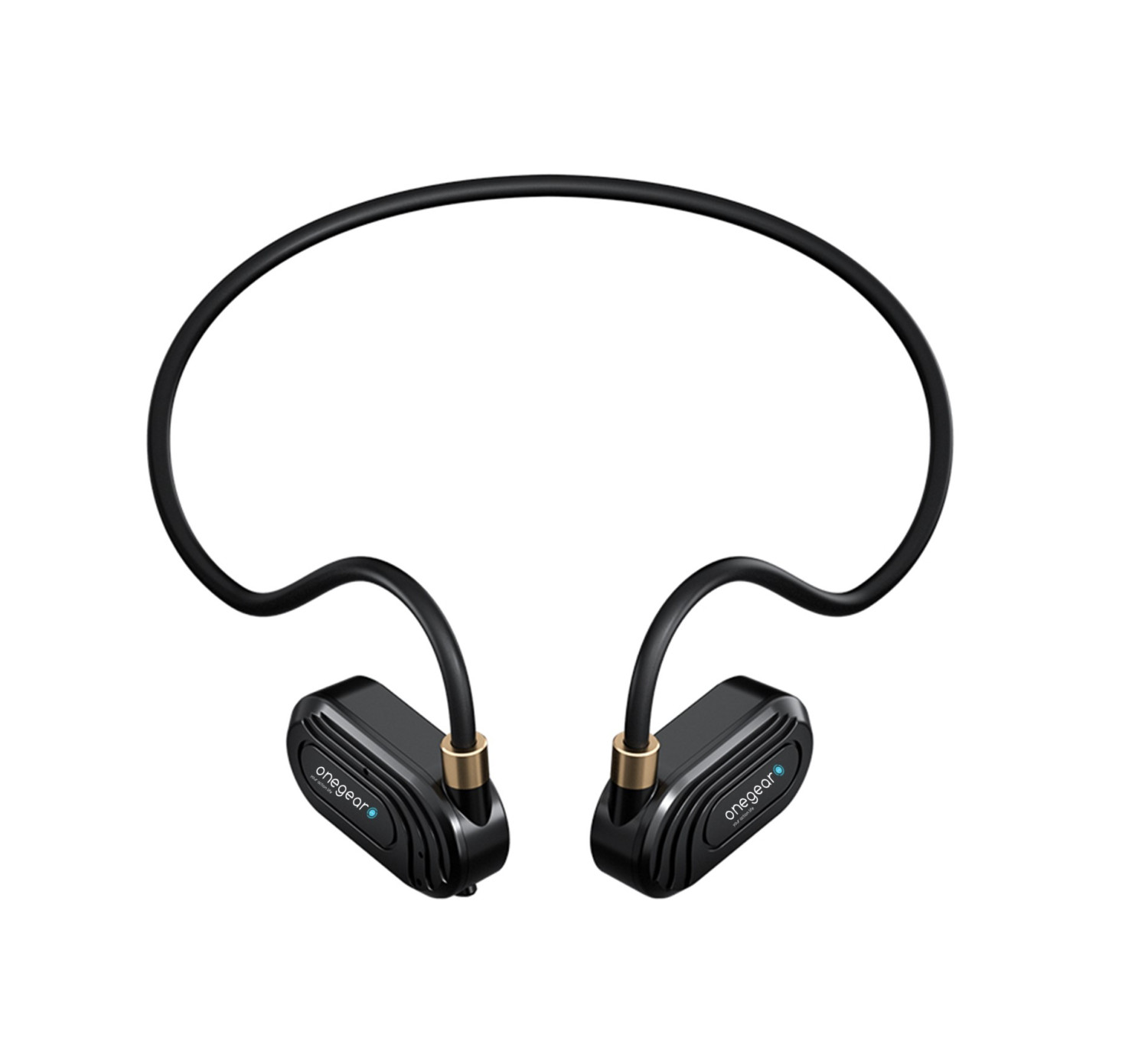 Cuffie wireless nere. Sfondo bianco.
