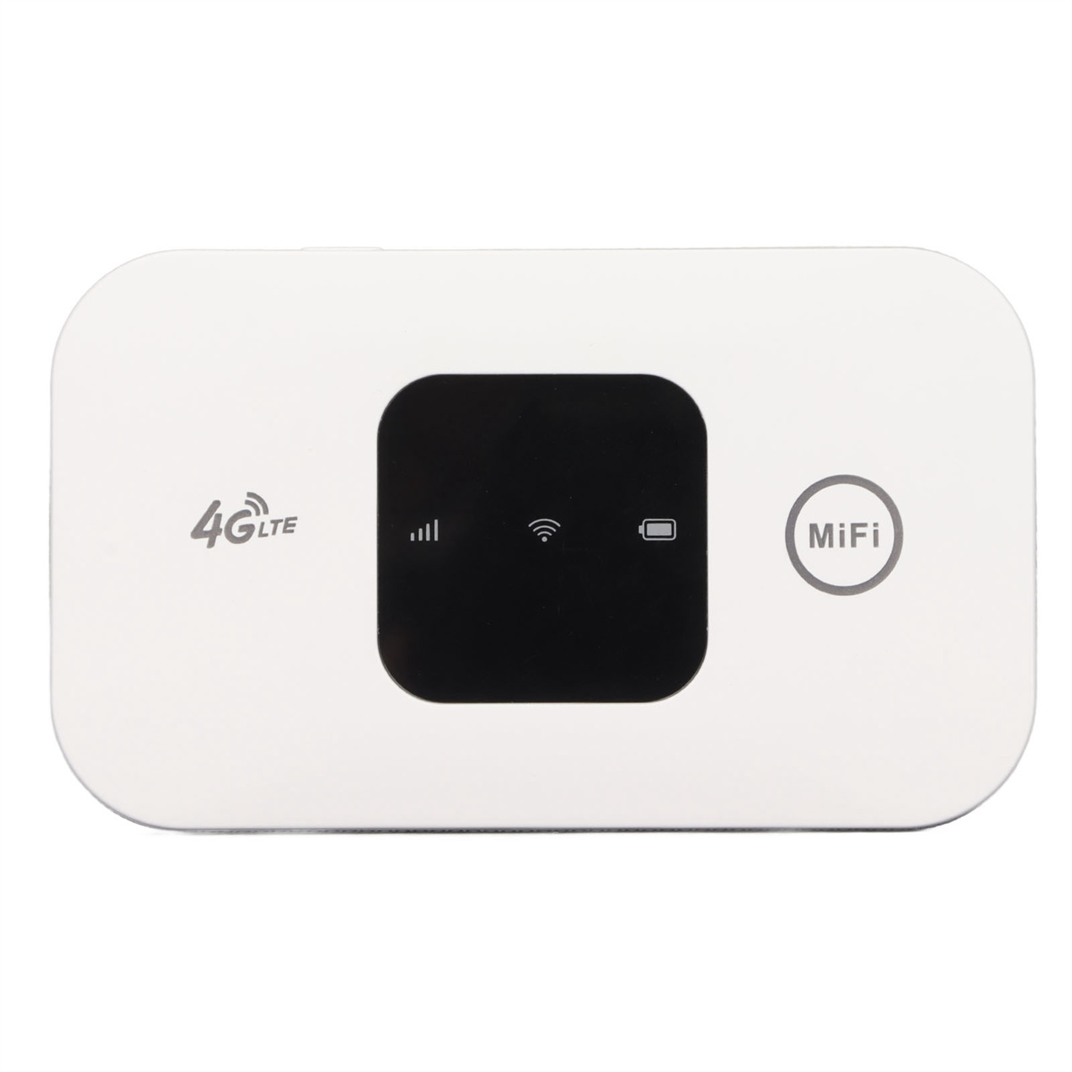 Weißer MiFi-Router mit 4G LTE und Anzeigen.