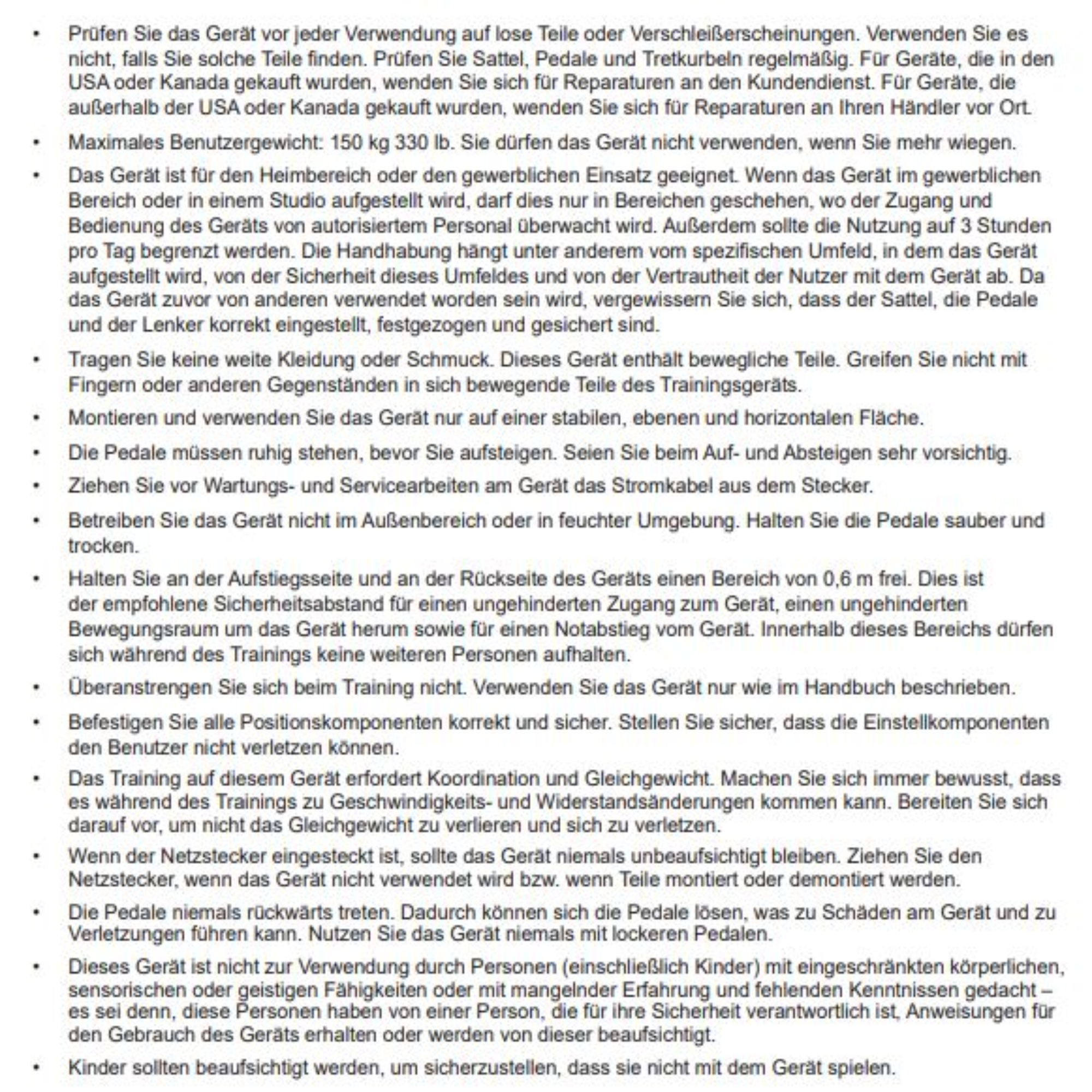Ein Dokument mit Text, wahrscheinlich Anweisungen oder Sicherheitsrichtlinien.