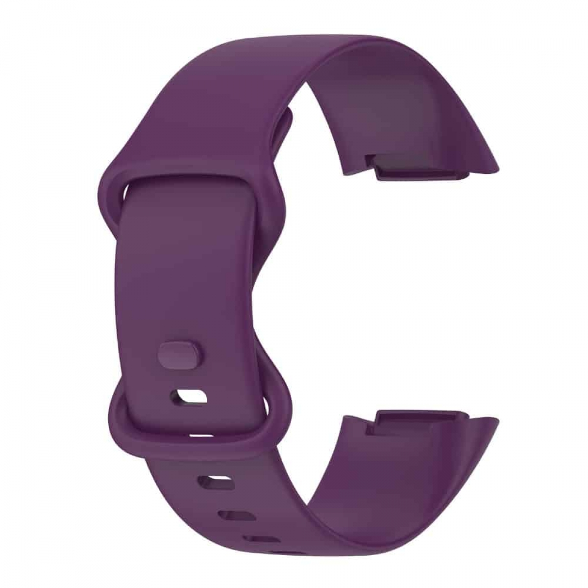 Lila Smartwatch-Armband. Geschwungenes Design. Isolierter weißer Hintergrund.