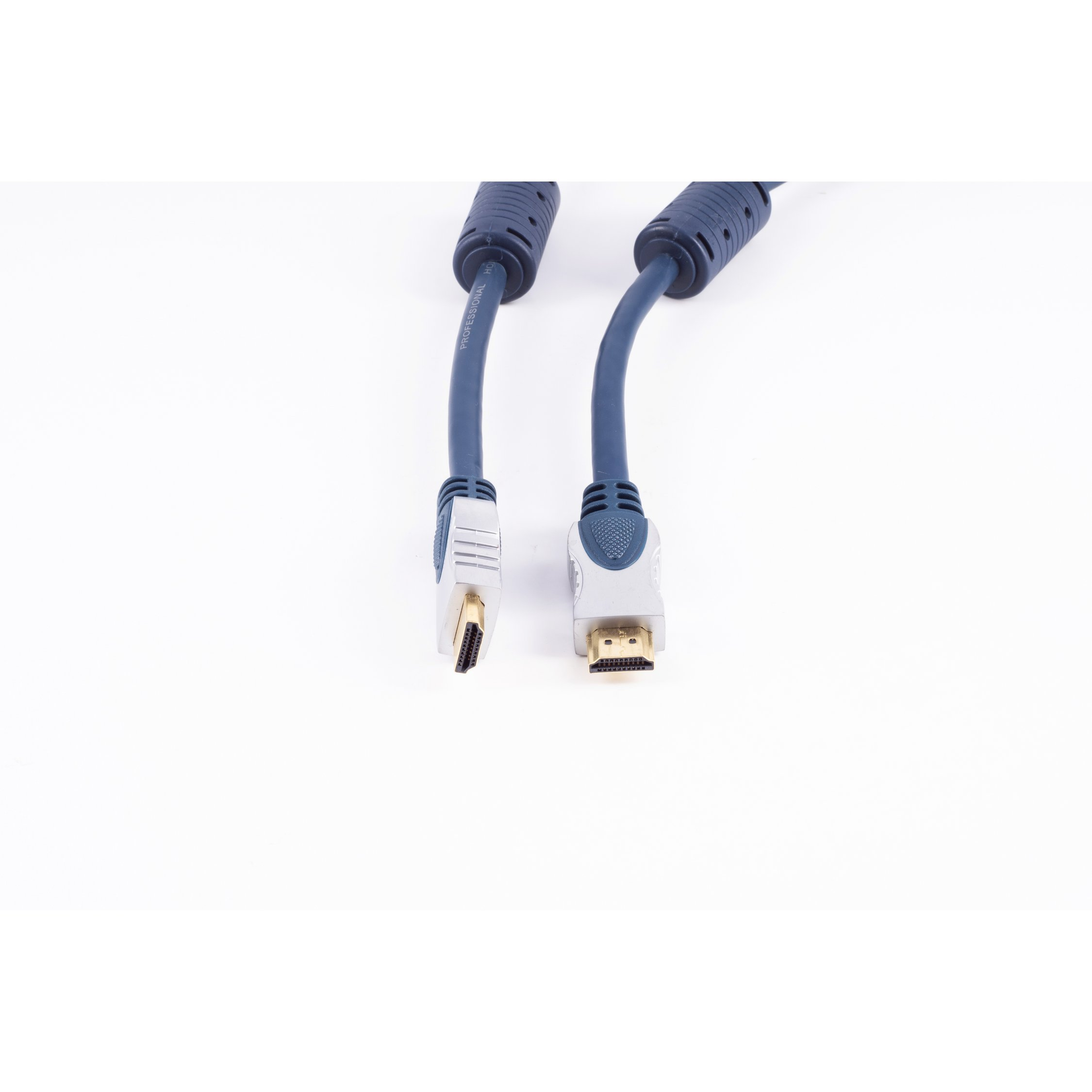 Zwei HDMI-Kabel mit gegenüberliegenden Steckern.