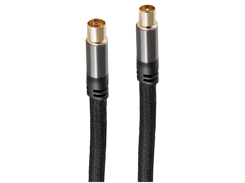 Auvisio Sat-TV-Antennenkabel: HDTV-Sat-Antennenkabel (F-Winkelstecker), 10 M, 105 DB, 4x
