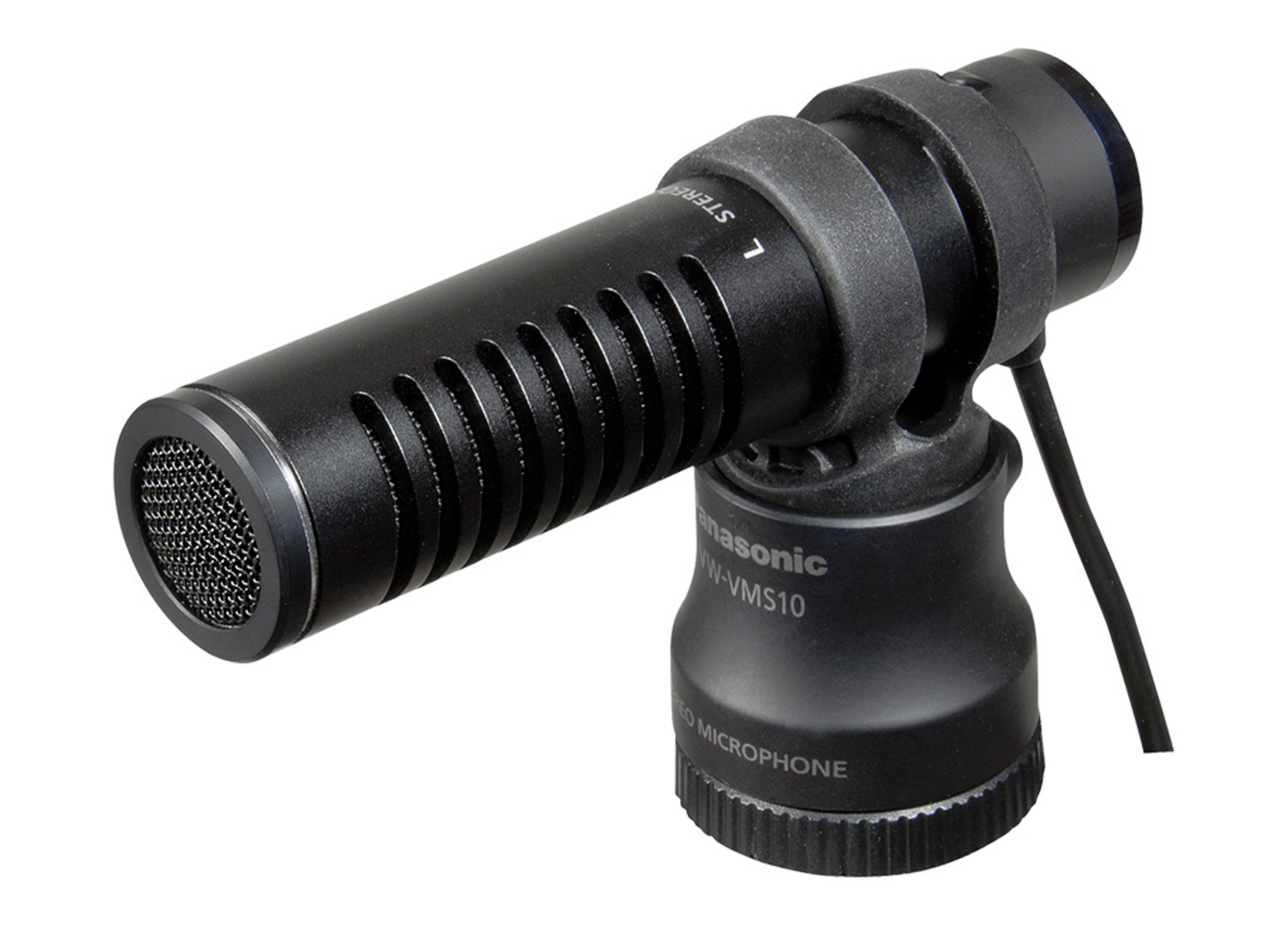 Ein schwarzes Mikrofon mit einem Mesh-Kopf und einem schwarzen Sockel. Es ist auf weißem Hintergrund.