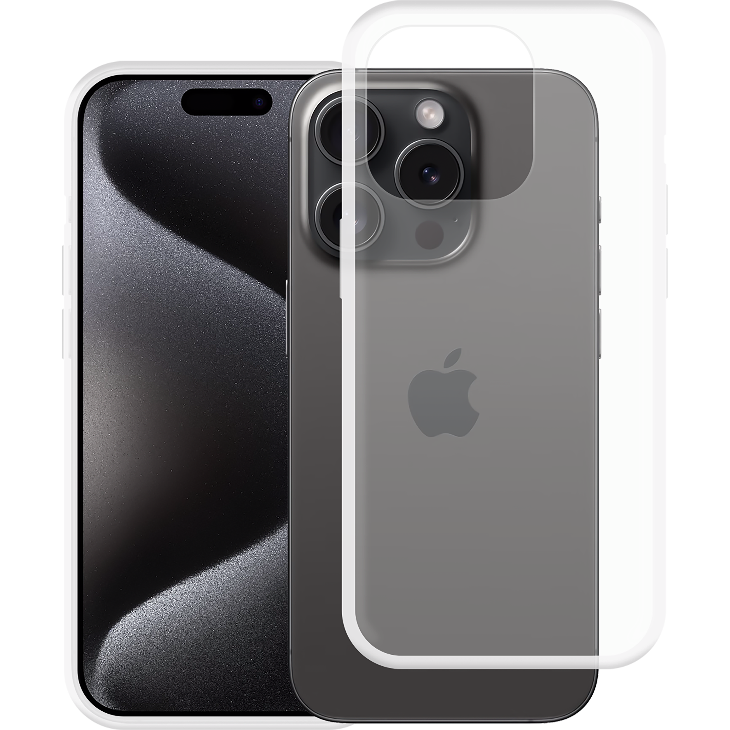 Ein iPhone neben einer Displayschutzfolie und einem Kameraschutz.