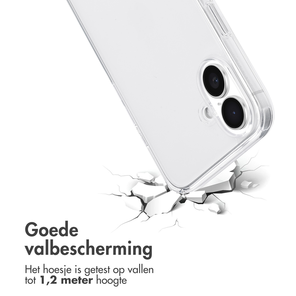 IMOSHION Transparante coque compatible avec iPhone 16 Plus Étui de Téléphone voor Apple iPhone 16 Plus Transparent
