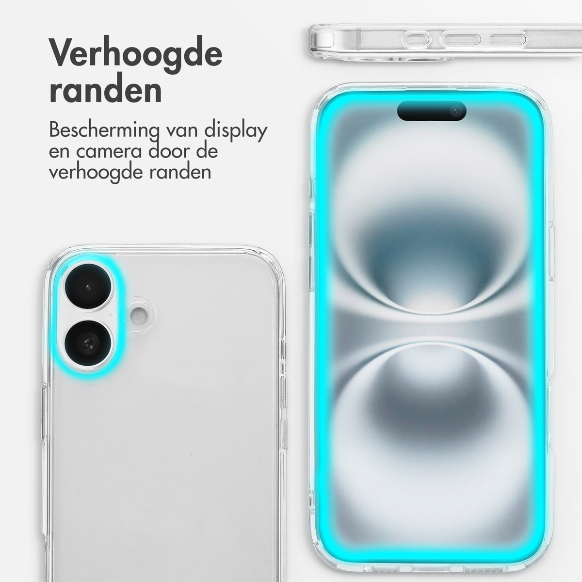 IMOSHION Transparante coque compatible avec iPhone 16 Plus Étui de Téléphone voor Apple iPhone 16 Plus Transparent