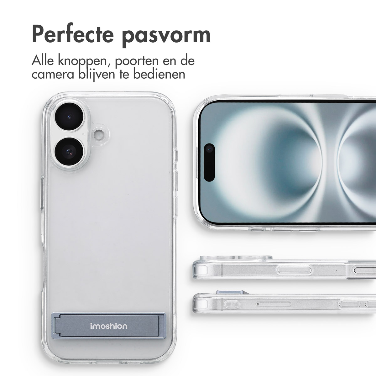 IMOSHION Transparante coque compatible avec iPhone 16 Plus Étui de Téléphone voor Apple iPhone 16 Plus Transparent