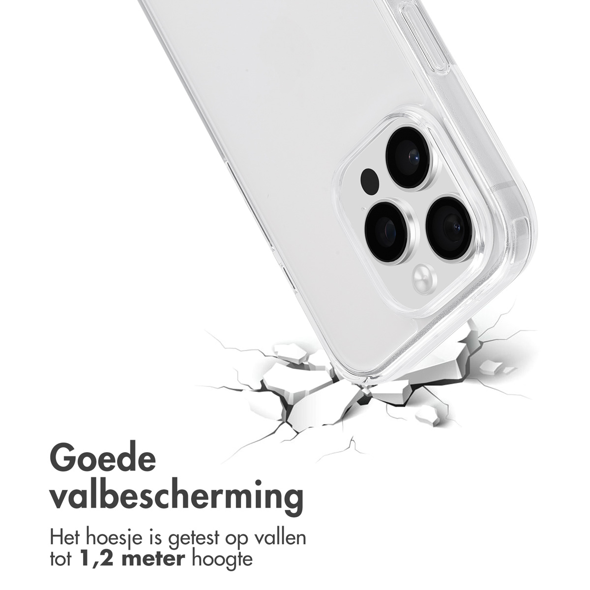 IMOSHION Stand COVER per iPhone 16 Pro Max, Trasparente