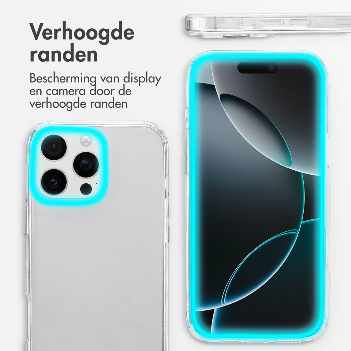 IMOSHION Stand COVER per iPhone 16 Pro Max, Trasparente