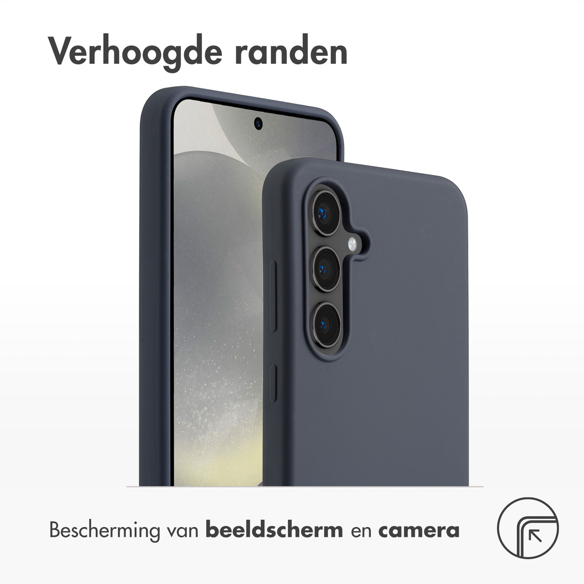 ACCEZZ Liquid Silicone Backcover met MagSafe - Geschikt voor Samsung Galaxy S24 FE - Telefoonhoesje voor Samsung Samsung Galaxy S24 FE Donkerblauw