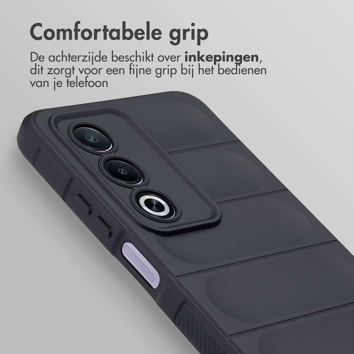 IMOSHION EasyGrip Backcover COVER per Oppo Oppo A80 (5G), Nero
