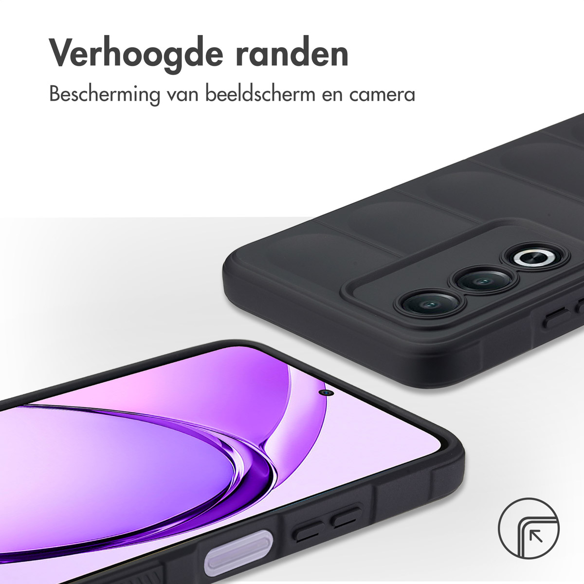 IMOSHION EasyGrip Backcover COVER per Oppo Oppo A80 (5G), Nero