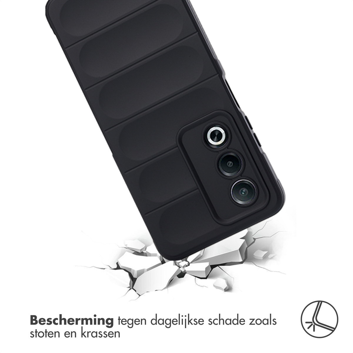 IMOSHION EasyGrip Backcover COVER per Oppo Oppo A80 (5G), Nero