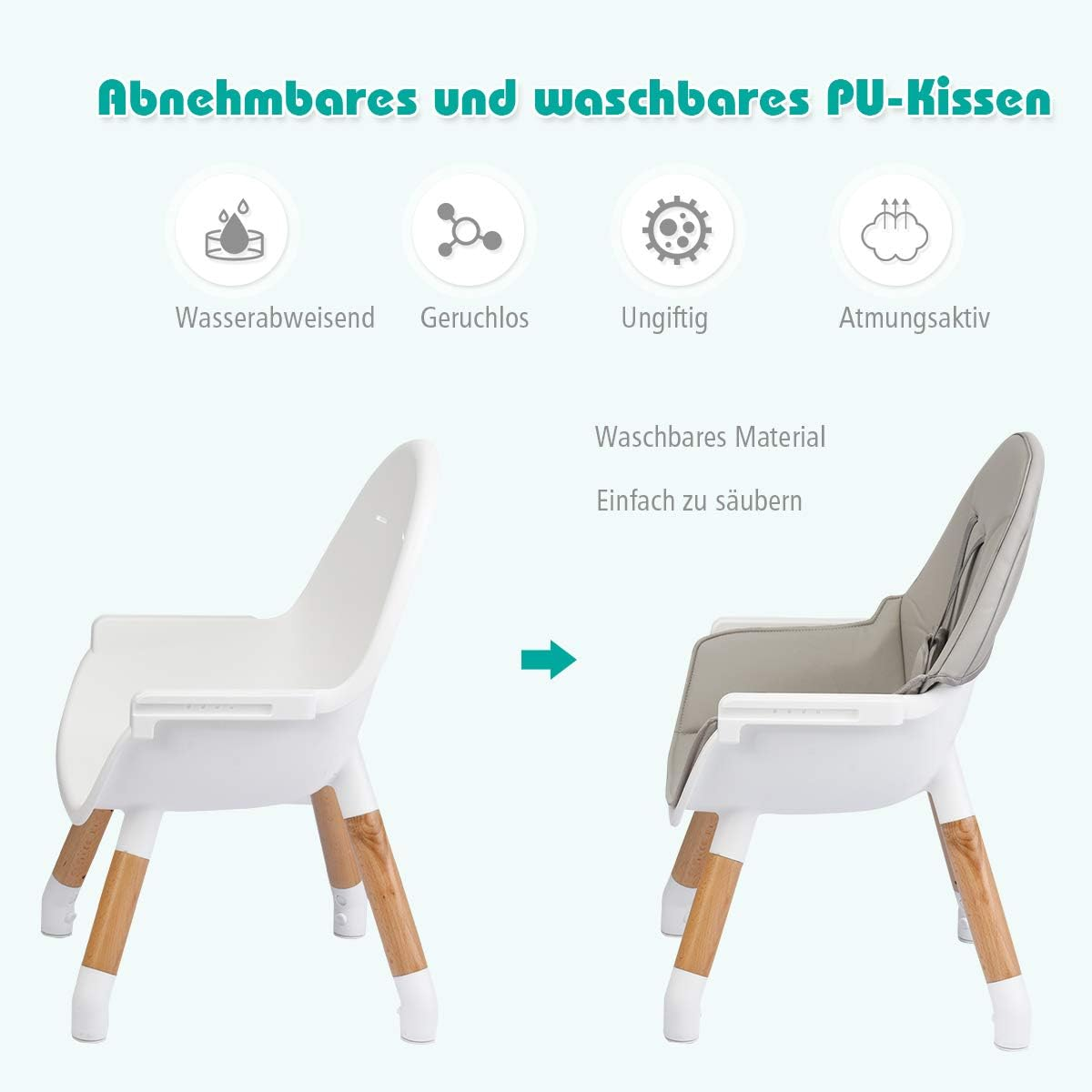 Klappbare Handyhülle, offen, zeigt das Telefon und das Innere der Hülle.