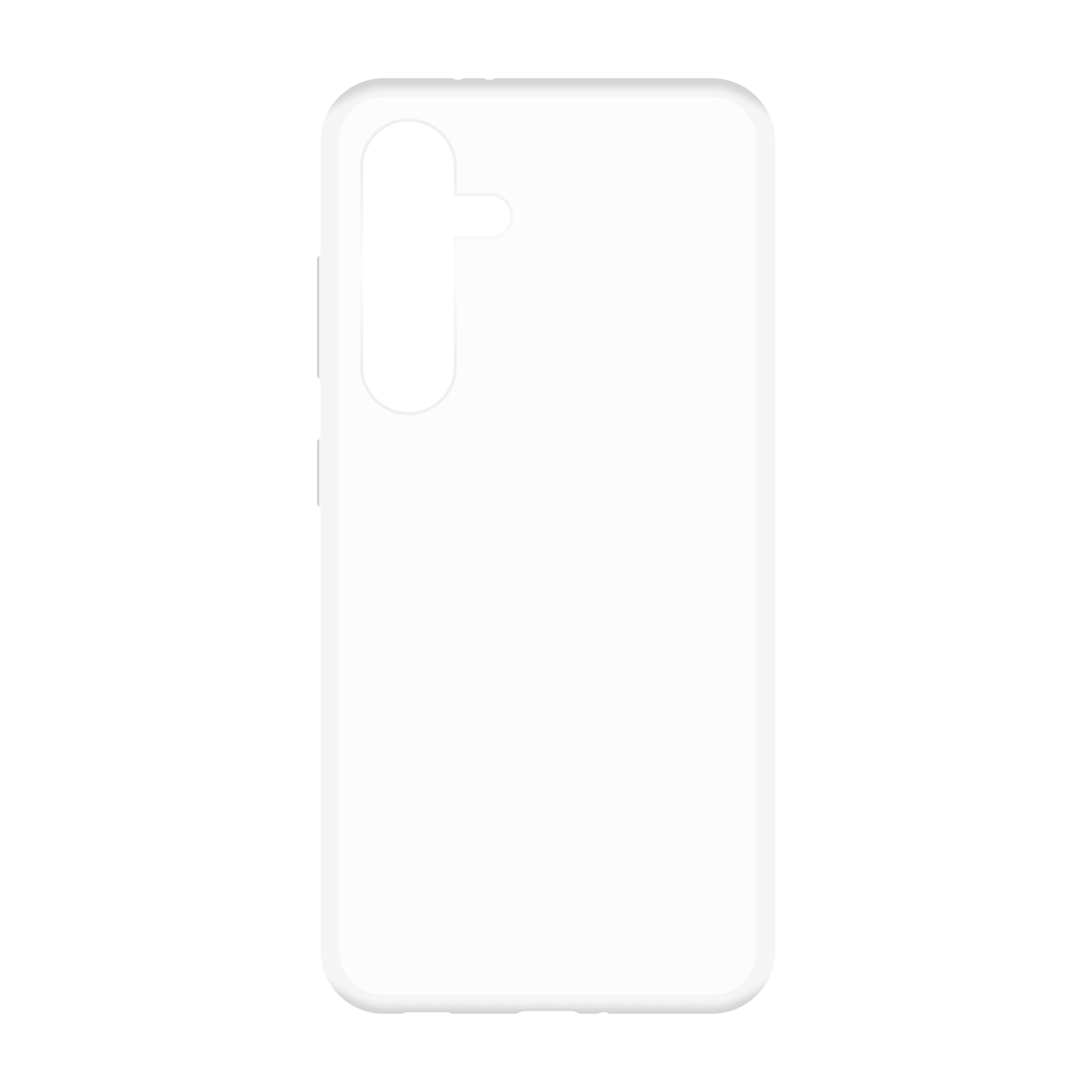 Weißes Handycase isoliert auf schwarzem Hintergrund.