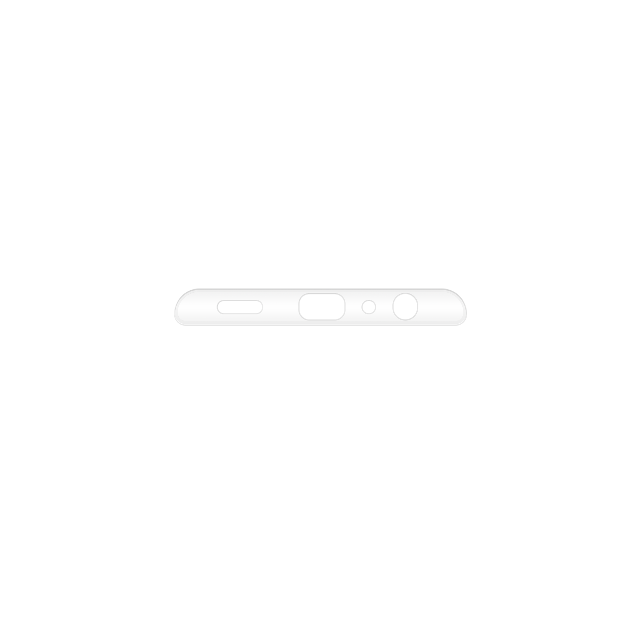 Nahaufnahme der Unterseite eines weißen Smartphones. Anschlüsse sind sichtbar.