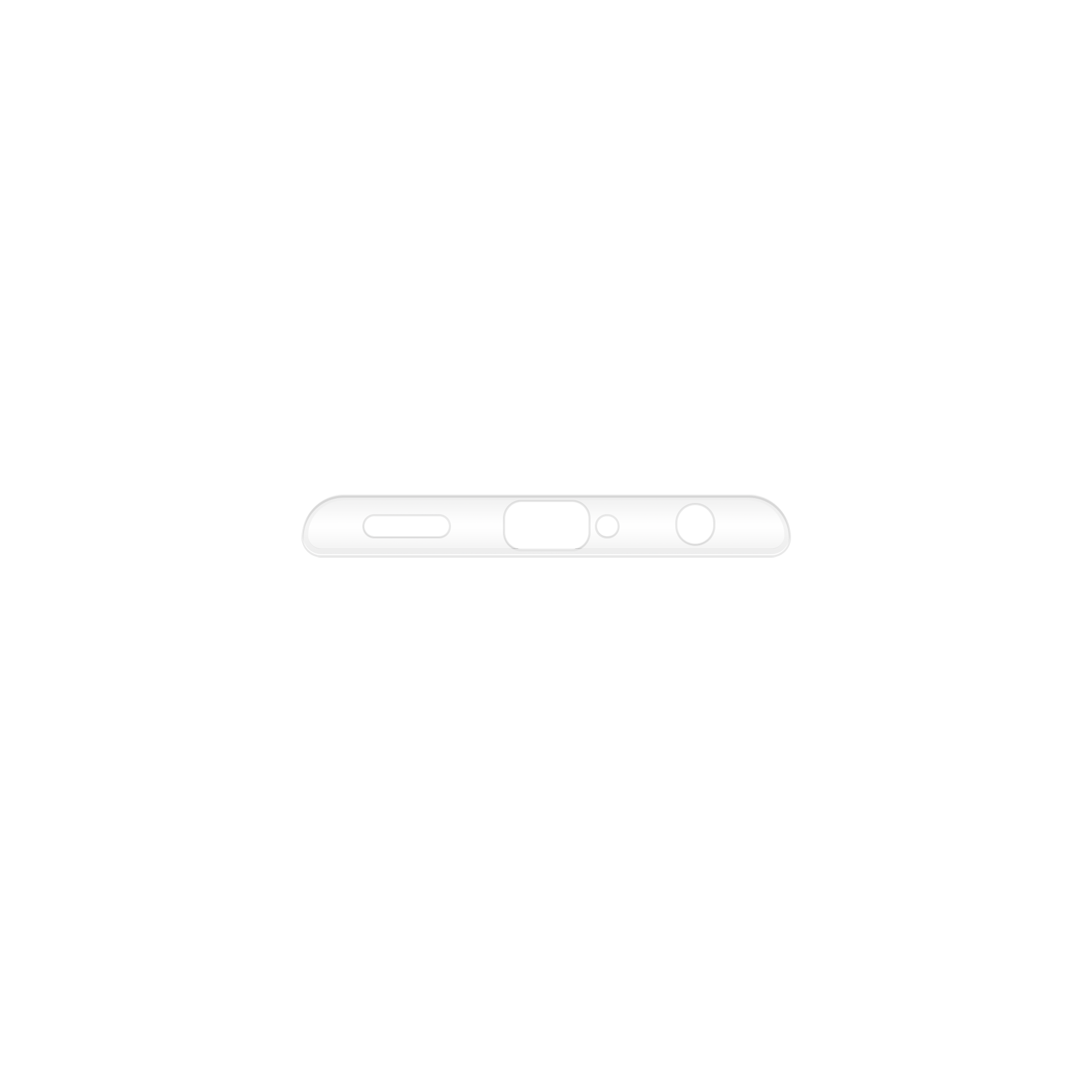 Nahaufnahme eines silbernen Telefonanschlusses auf schwarzem Hintergrund mit Löchern und Ladeanschluss.