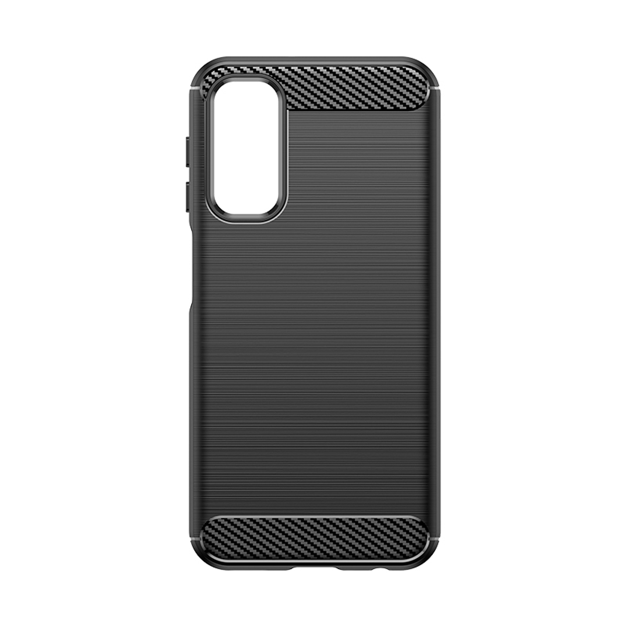 Coque de téléphone noire avec un design texturé.
