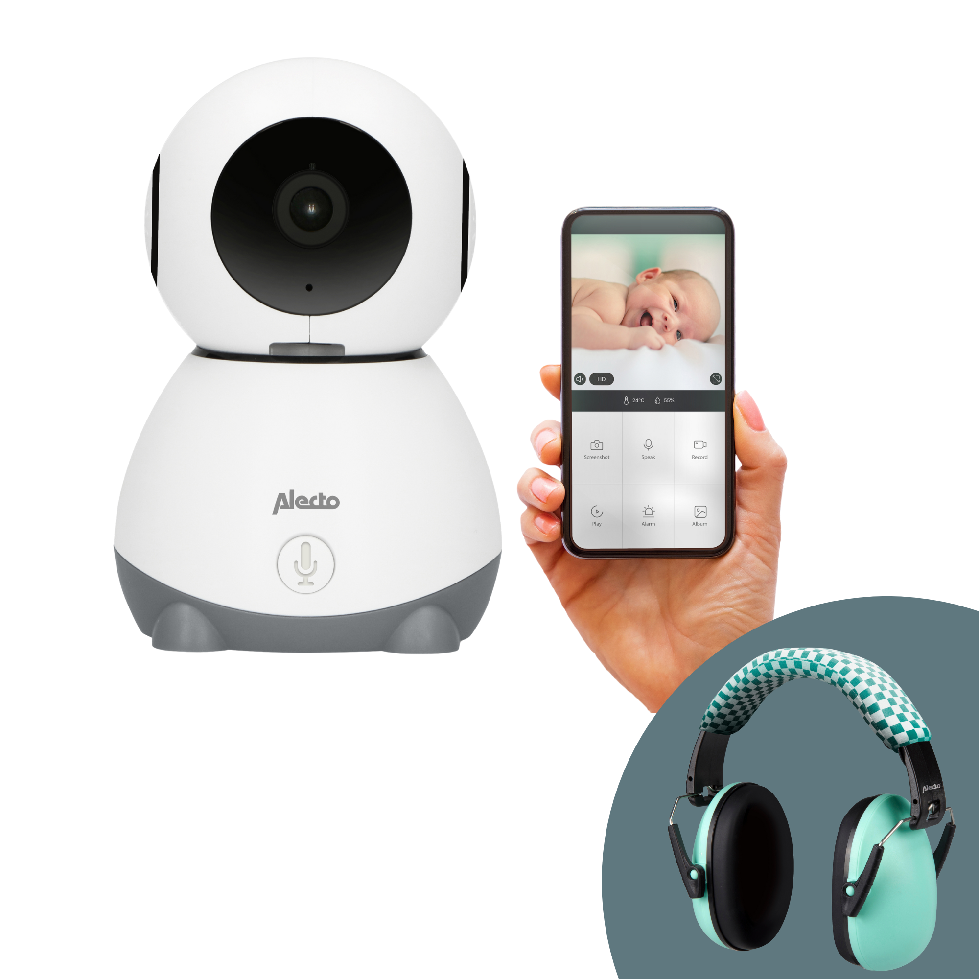 ALECTO SMARTBABY10 + BV-71 Moniteur vidéo pour bébé Smart