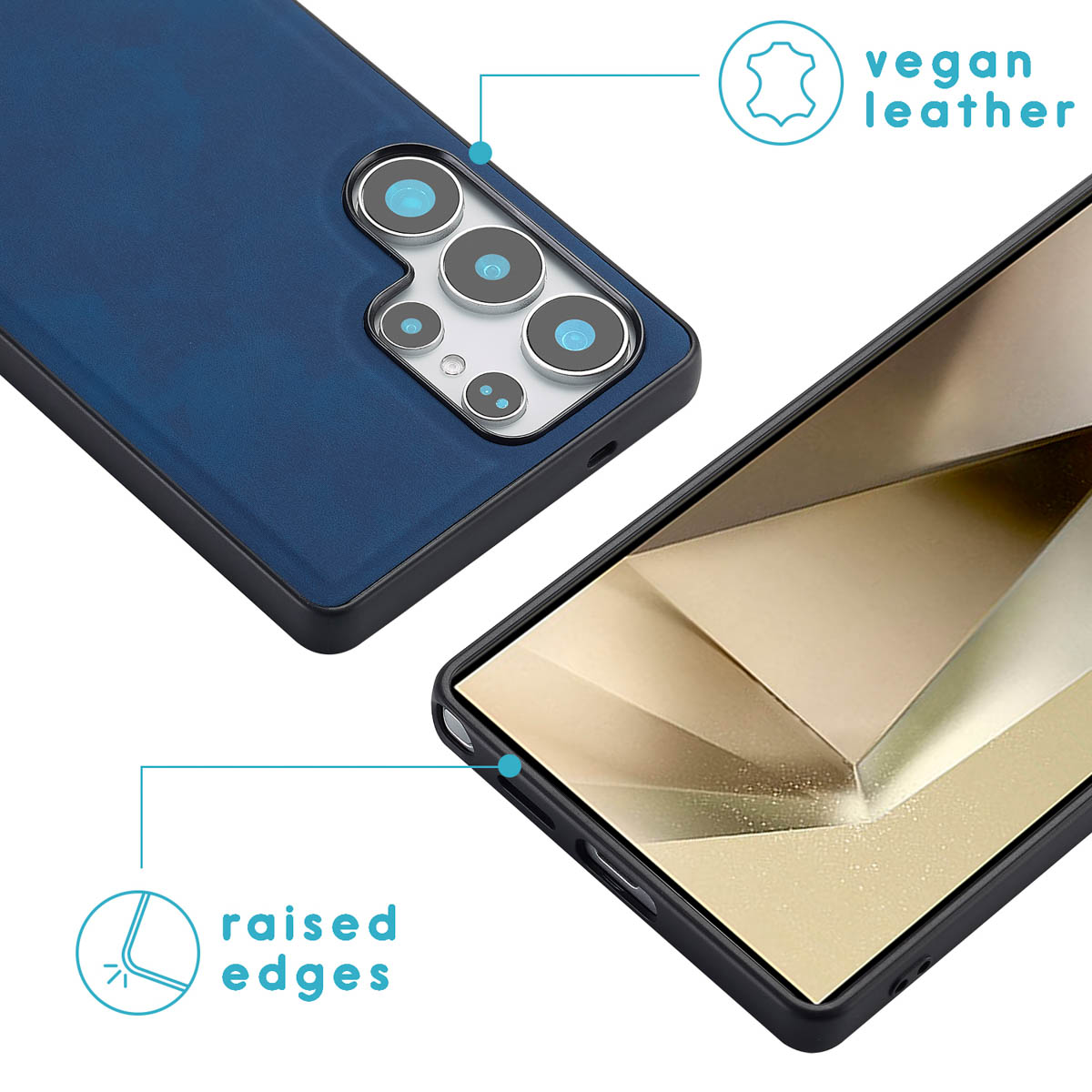 Funda para móvil - IMOSHION Bookcase de Lujo Extraíble 2 en 1, Compatible con Samsung Samsung Galaxy S25 Ultra, Azul
