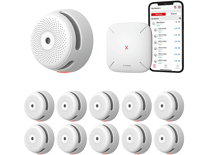 X-SENSE SBS50 Basestation met XS01-M Rookmelder Wit | MediaMarkt