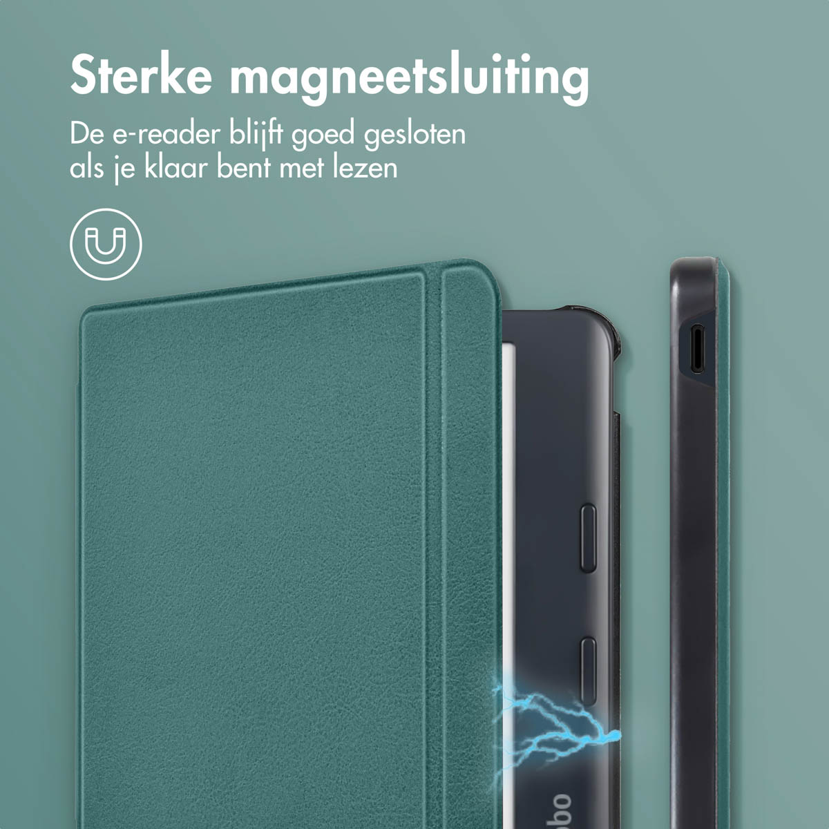 IMOSHION Slim Hard Case Sleepcover Bookcase zonder stand geschikt voor Kobo Libra Colour Cover