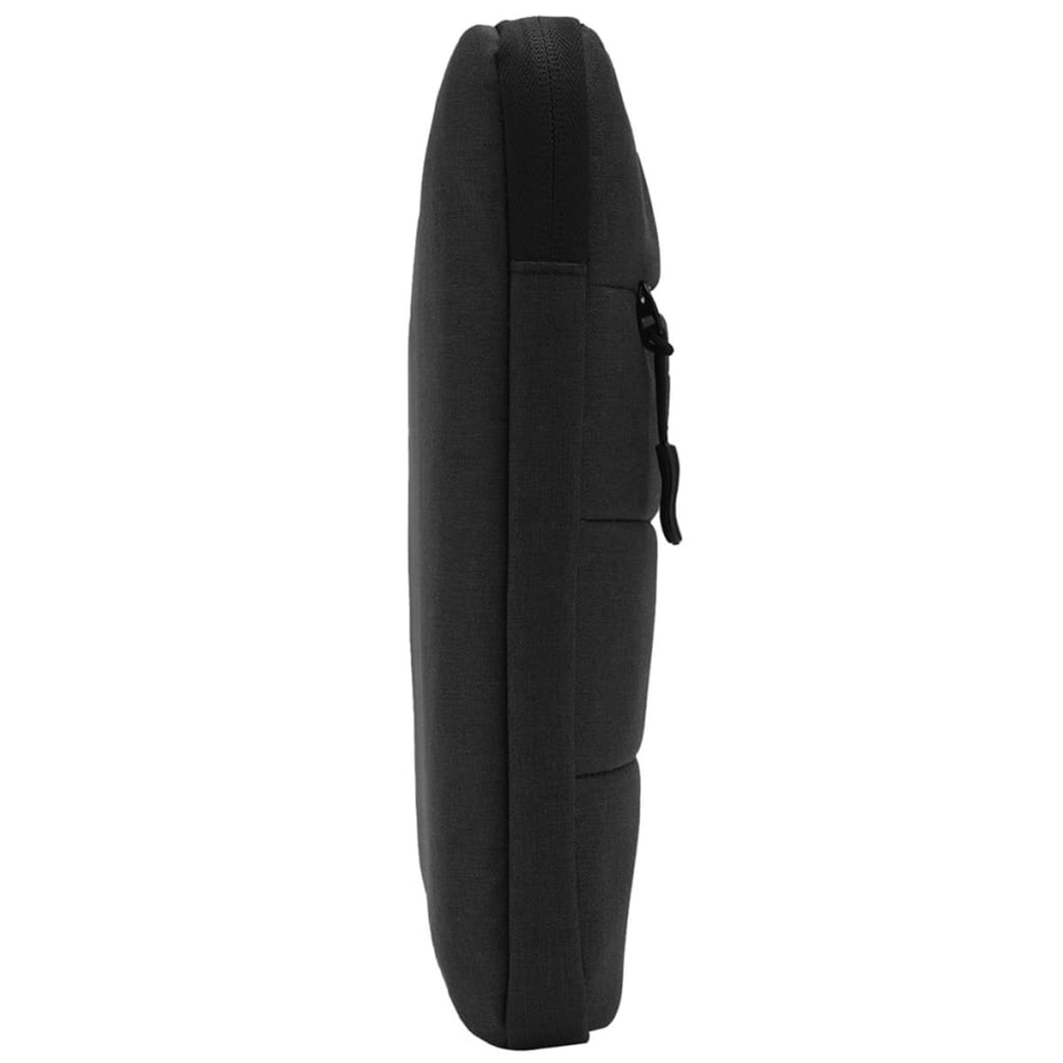 Schwarze Laptoptasche mit Reißverschluss.