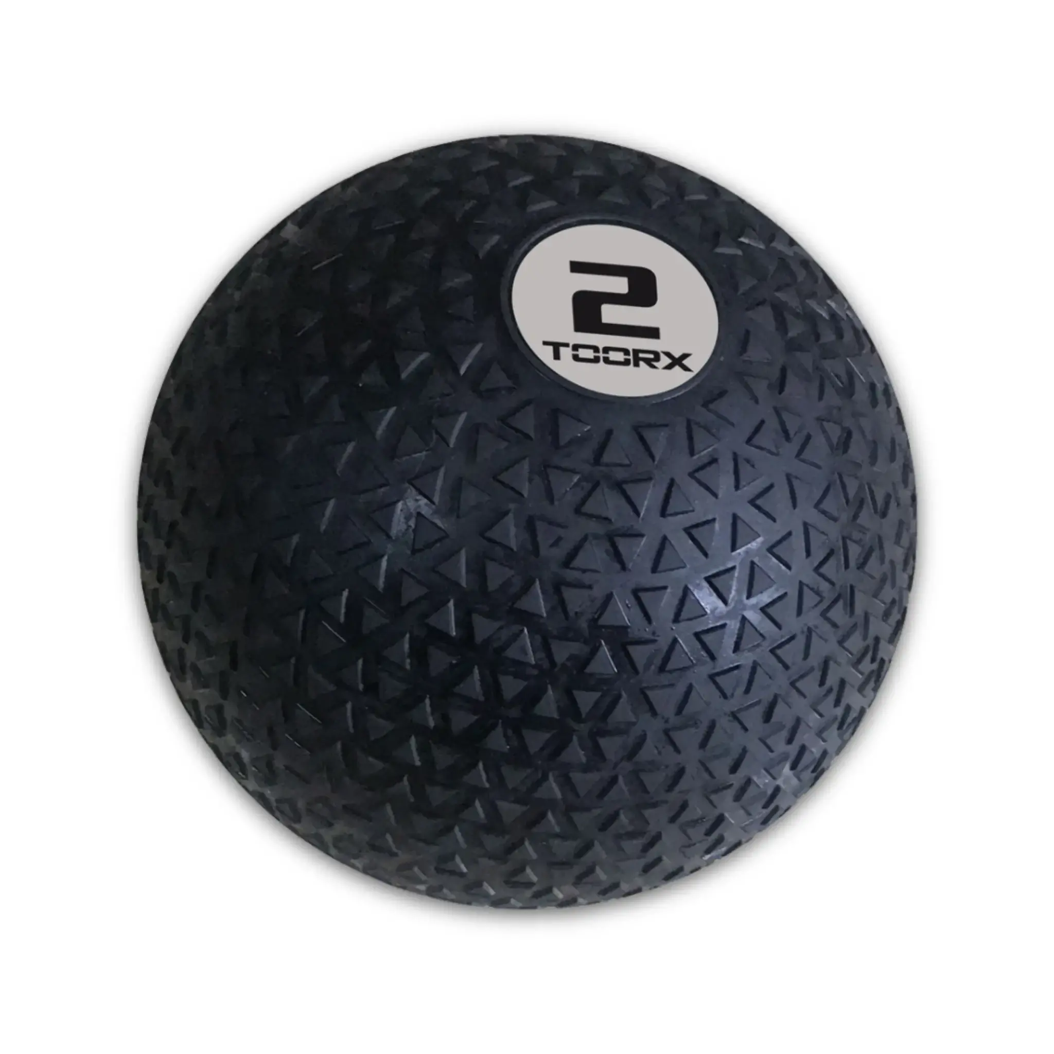 Zwarte, getextureerde slam ball met het nummer '2' en een logo.