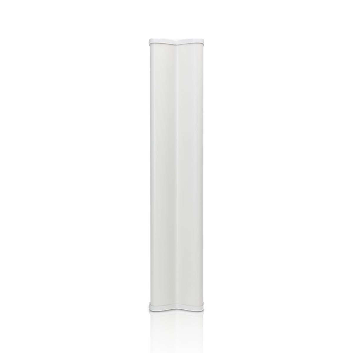 Torre rettangolare bianca. Design sottile. Sfondo bianco pulito.