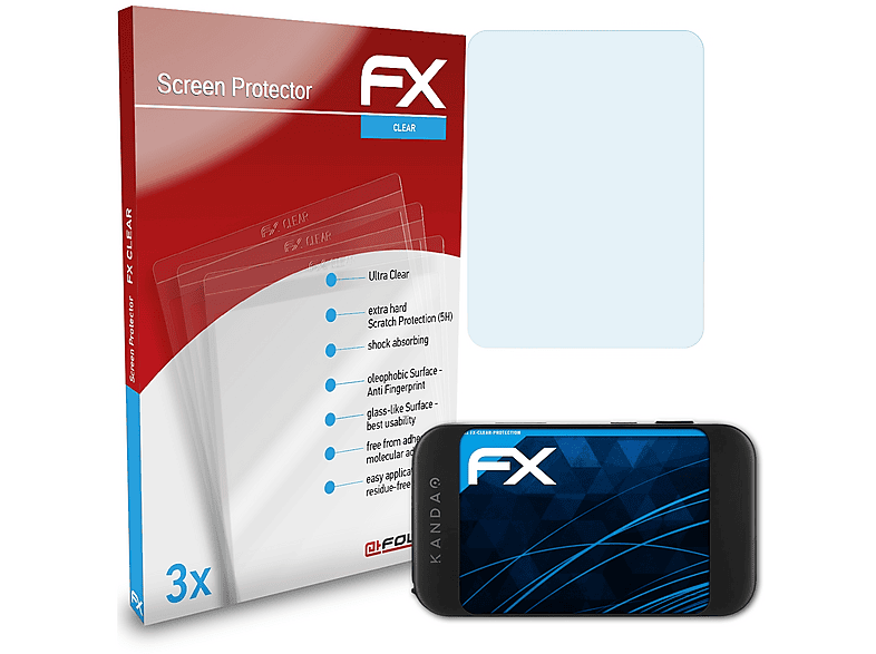 atFoliX 3x Film Protection d'écran pour iBasso DX240 Protecteur d'écran clair