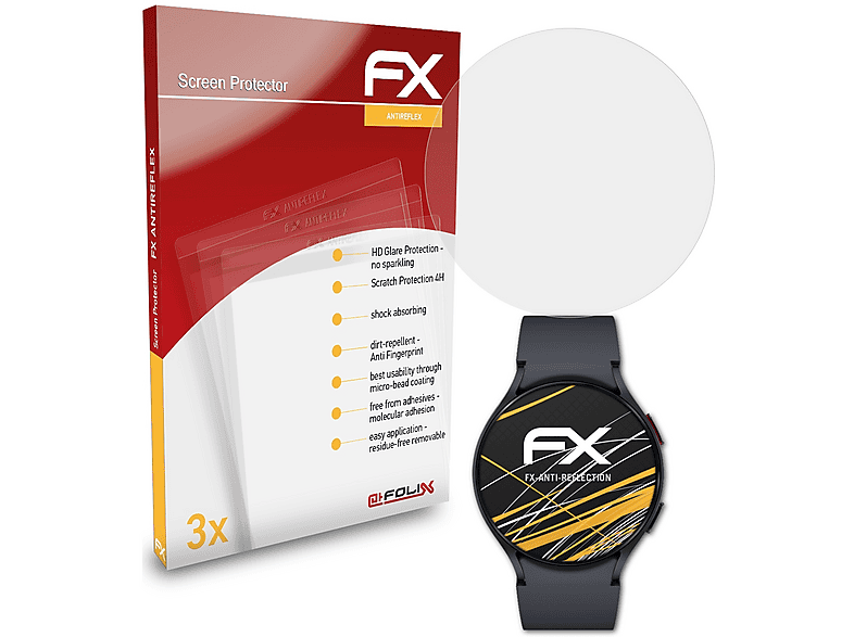 ATFOLIX 3x FX-Antireflex Displayschutz (für Samsung Galaxy Watch 6 (44 ...