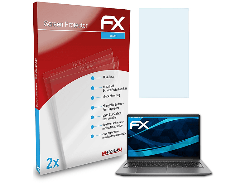 Atfolix 2x Fx-clear Displayschutz (für Hp Zbook Power (g9)) 