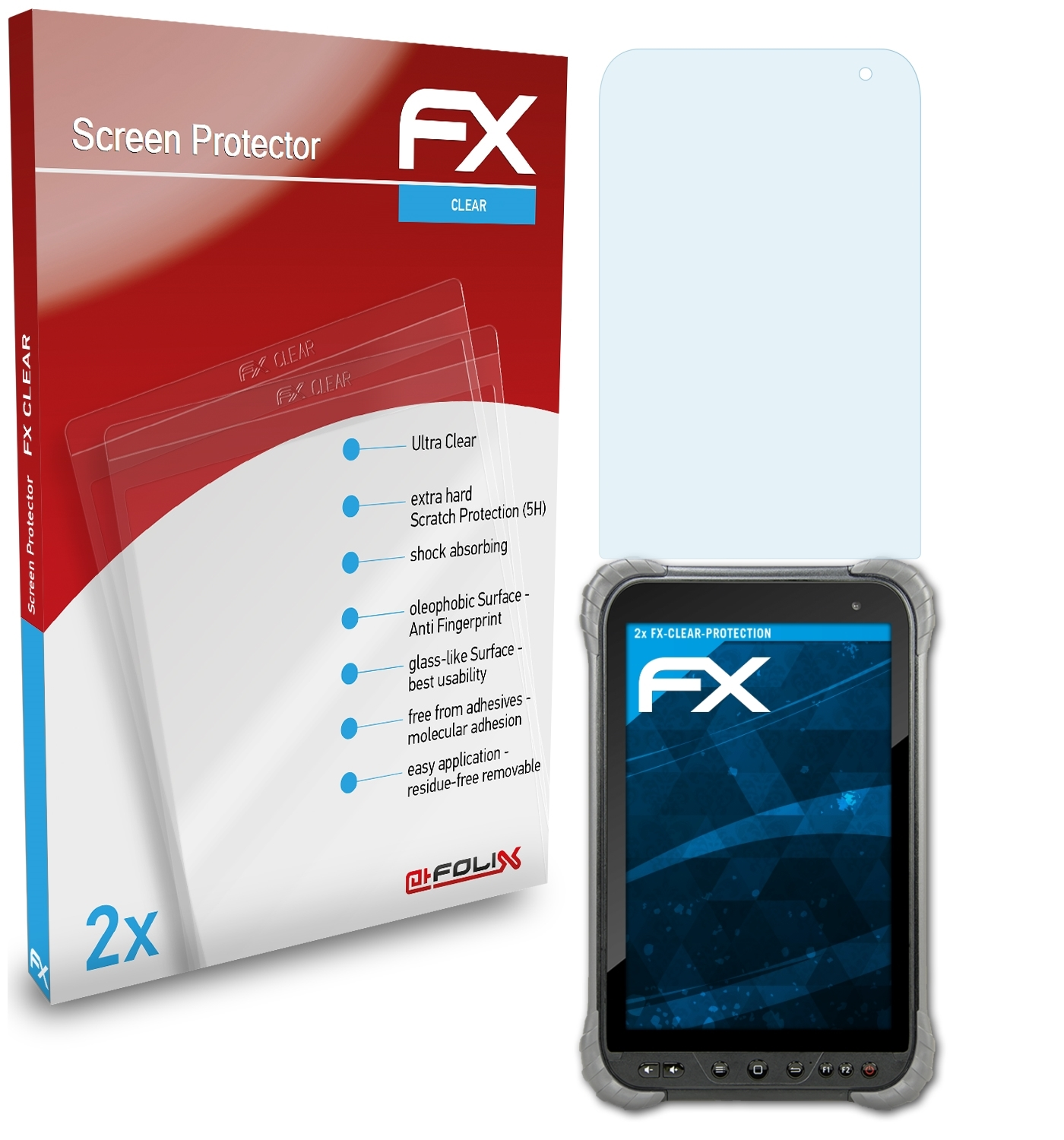 AtFoliX FX-Clear Pellicola Protettiva Per Blackberry 8520 Curve Gemini (2 Pezzi) - Taglio Laser Made In Germany
