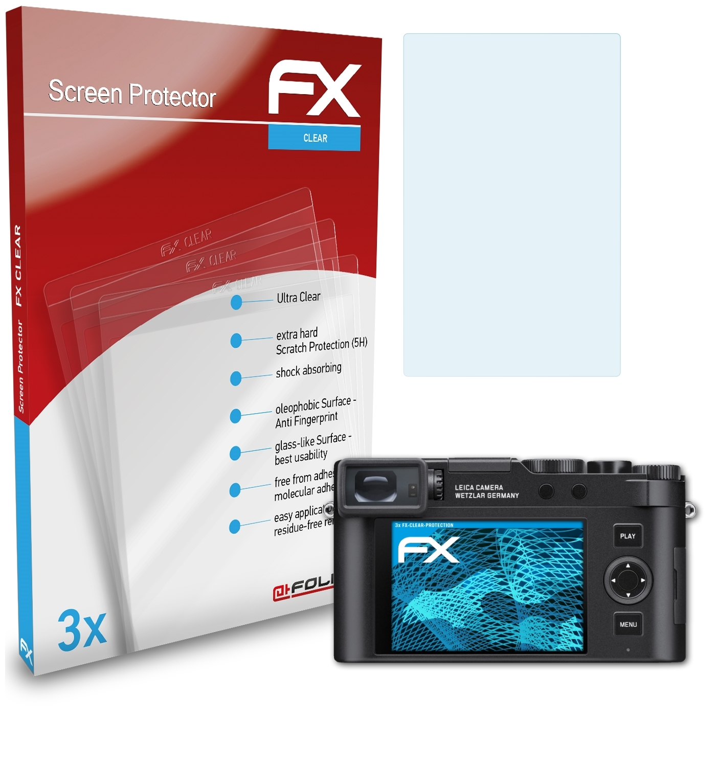 AtFoliX Anti-Glare Screen Protector For Panasonic HC-V777 – Matte, Shock-Absorbing (3-Pack)